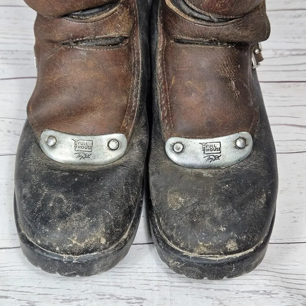 Vintage FULL HOUSE Motocross Boots Leather *MADE IN ITALY / *NO SIZE